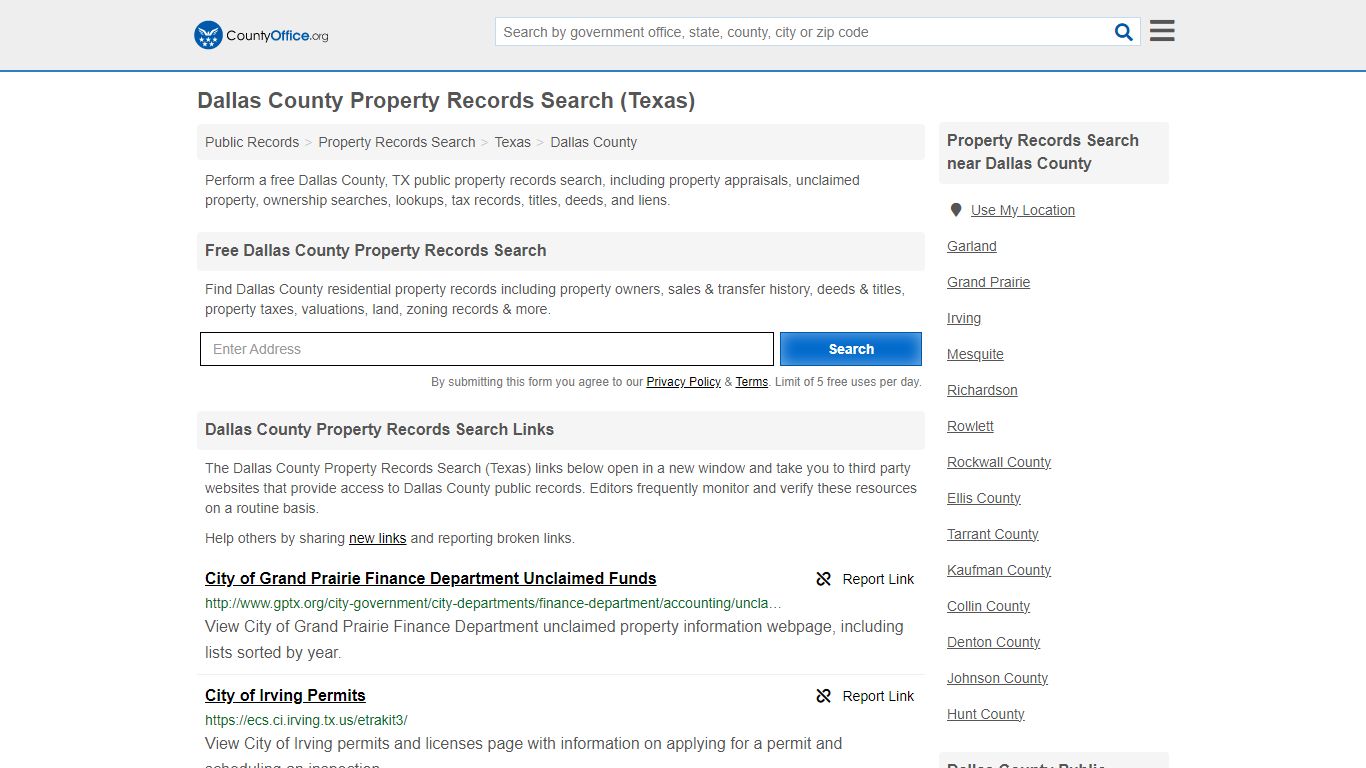 Dallas County Property Records Search (Texas) - County Office