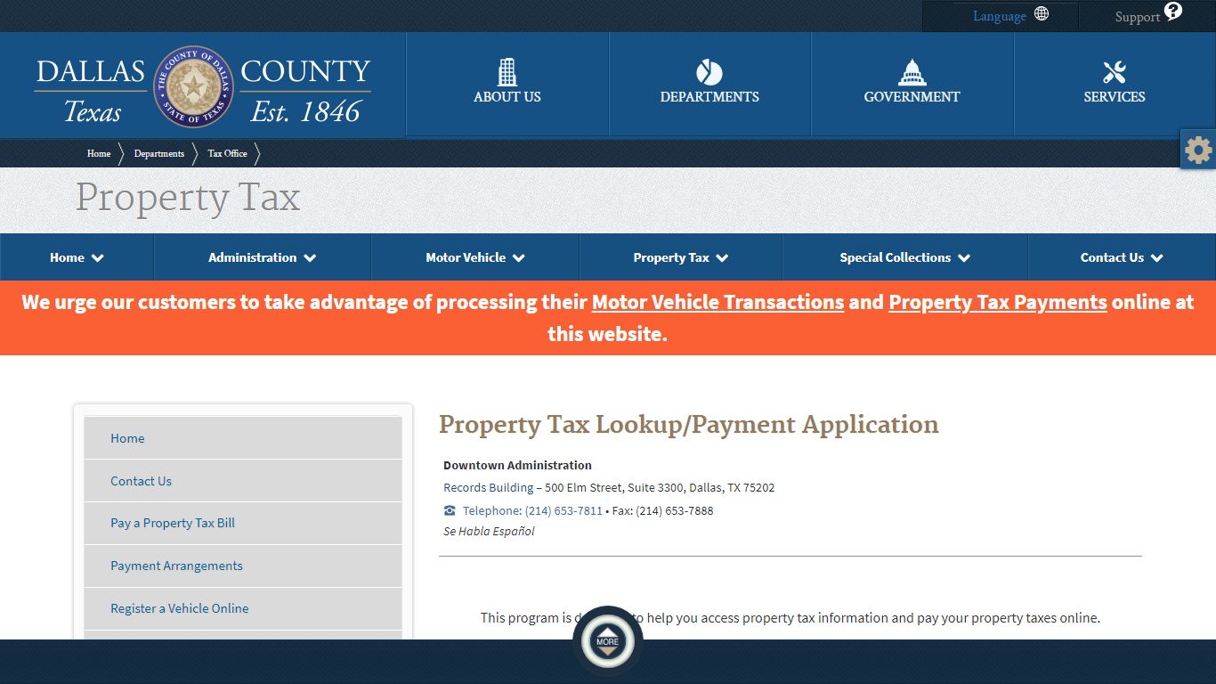 Tax Office | Property Tax Lookup/Payment Application - Dallas County