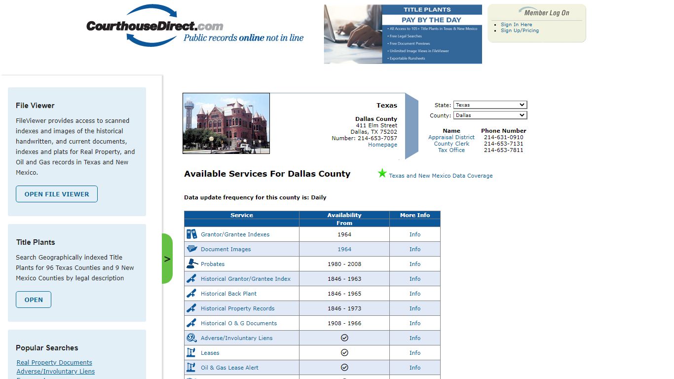 Search Dallas County Public Property Records Online - CourthouseDirect.com
